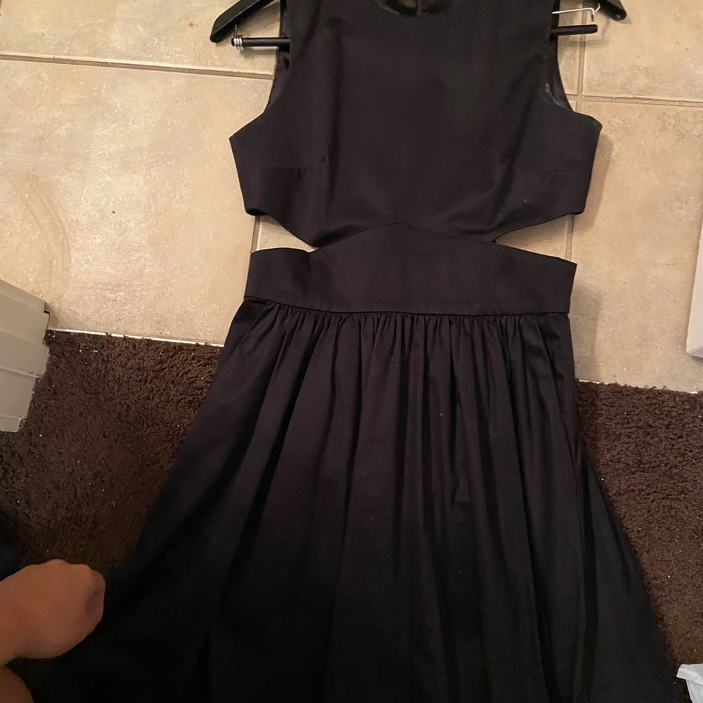 Black dress- slit on side